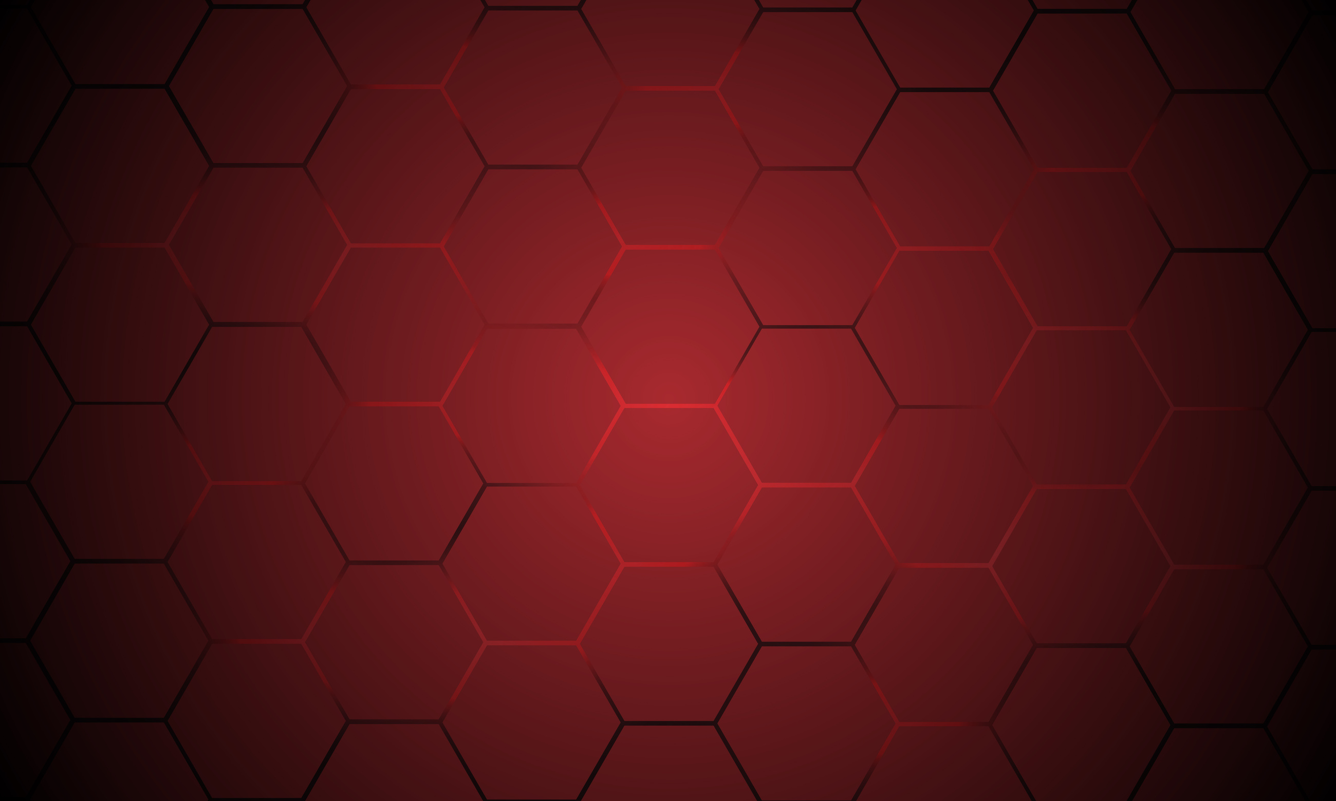 Dark red hexagonal technology abstract background.